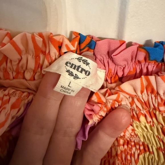 Entro Colorful Ruffled Dress - Picture 4 of 4